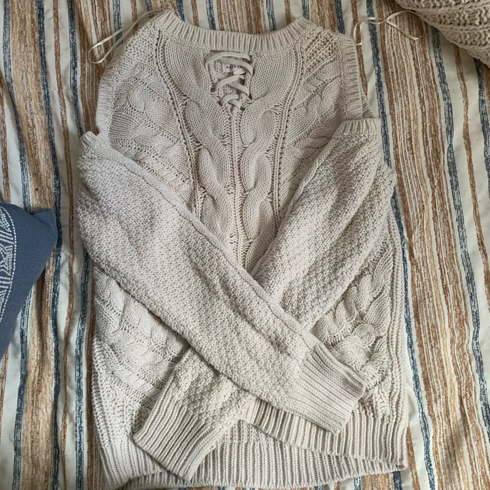 Aeropostale shoulderless sweater